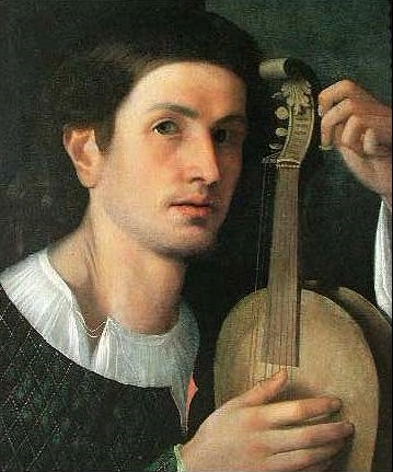 A Man with Lira da Braccio 1515  by Unknown Artist